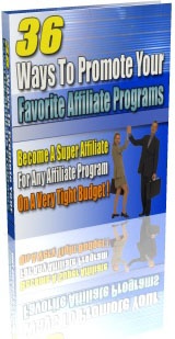Ebook cover: 36 Ways To Promote Your Affiliate Program