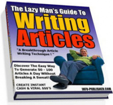 Ebook cover: The Lazy Man's Guide To Writing Articles