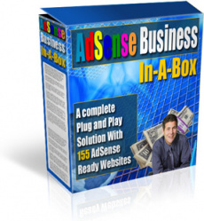 Ebook cover: AdSense Business In-A-Box (16.000+ Articles, 155 sites)