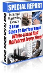 Ebook cover: 3 Simple Steps To Getting Whitelisted With All Of The Major E-Mail Service Providers!