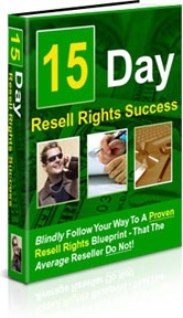 Ebook cover: 15 Day Resell Rights Success