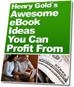 Ebook cover: Awesome Ebook Ideas You Can Profit From!