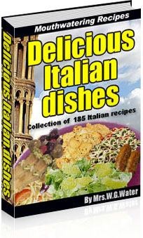 Ebook cover: Delicious Italian dishes