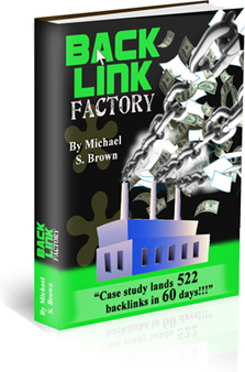 Ebook cover: Backlink Factory