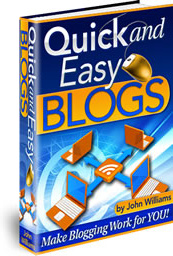 Ebook cover: Quick and Easy Blogs