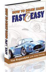 Ebook cover: How To Draw Cars Fast and Easy