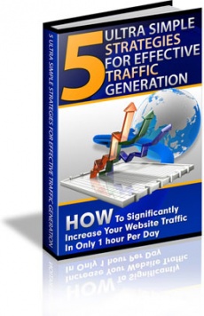 Ebook cover: 5 Ultra Simple Strategies For Effective Traffic Generation