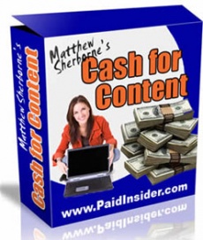 Ebook cover: Cash For Content!