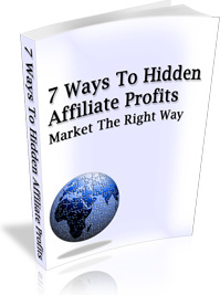 Ebook cover: 7 Ways To Hidden Affiliate Profits