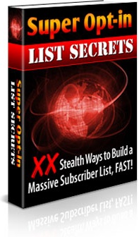 Ebook cover: Super Opt-in List Secrets