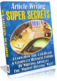 Ebook cover: Article Writing Super Secrets