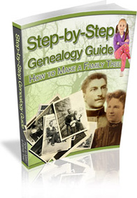 Ebook cover: Step-by-Step Genealogy Guide