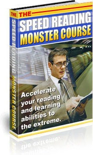 Ebook cover: The Speed Reading Monster Course