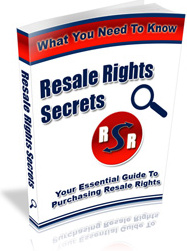 Ebook cover: Resale Rights Secrets