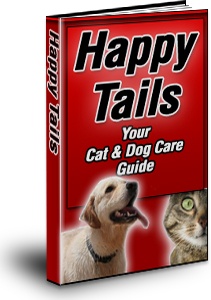 Ebook cover: Happy Tails: Your Cat & Dog Care Guide
