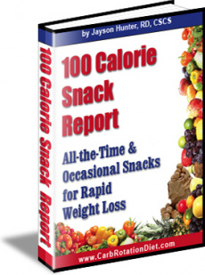 Ebook cover: 100 Calorie Snack Report