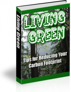 Ebook cover: Living Green: Tips for Reducing your Carbon Footprint