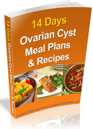 Ebook cover: 14 Days Ovarian Cysts Meal Plan & Recipes