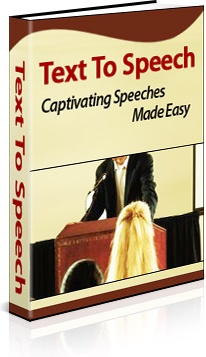 Ebook cover: Text To Speech:  Captivating Speeches Made Easy