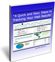 Ebook cover: 4 Quick and Easy Steps to Tracking Your Web Results