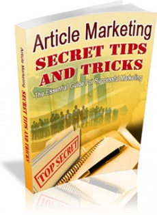 Ebook cover: Article Marketing Secret Tips and Tricks