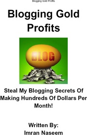 Ebook cover: Blogging Gold Profits