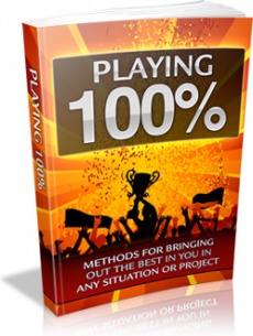 Ebook cover: Playing 100%