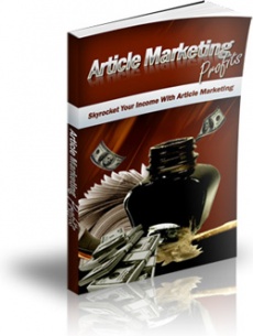 Ebook cover: Article Marketing Profits