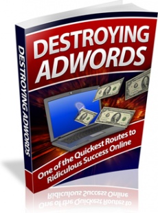 Ebook cover: Destroying Adwords