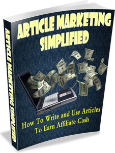 Ebook cover: Article Marketing Simplified
