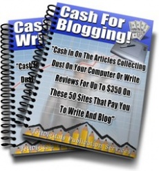 Ebook cover: Cash For Blogging and Writing