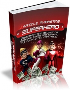 Ebook cover: Article Marketing Superhero