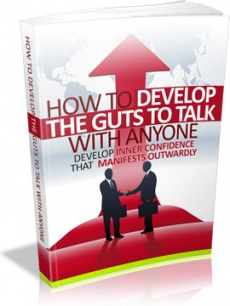 Ebook cover: How to Develop the Guts to Talk with Anyone