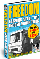 Ebook cover: FREEDOM ... EARNING A FULL TIME INCOME WHILE RVING