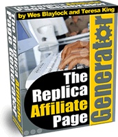 Ebook cover: The Replica Affiliate Page Generator