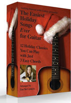 Ebook cover: Easiest Holiday Songs Ever for Guitar