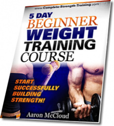 Ebook cover: 5 Day Beginner Weight Training Course