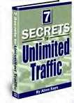 Ebook cover: 7 Secrets to Unlimited Traffic