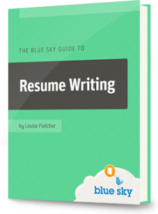 Ebook cover: Blue Sky Guide toResume Writing