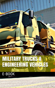 Ebook cover: Military Trucks and Engineering Vehicles