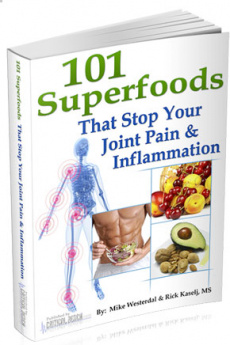 Ebook cover: 101 Super Foods That Stop Your Joint Pain & Inflammation
