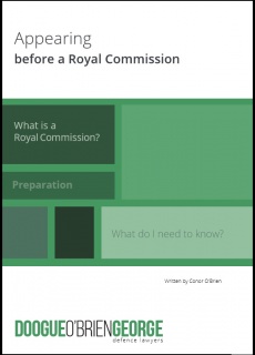 Ebook cover: Appearing Before a Royal Commission