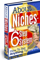 Ebook cover: About Niches - A 6 Step System