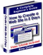 Ebook cover: How to Create a Web Site in 5 Days