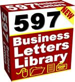 Ebook cover: 597 Business Letters Library