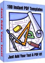 Ebook cover: 100 Instant PDF Templates