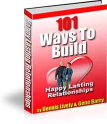 Ebook cover: 101 Ways To Build Happy Lasting Relationships