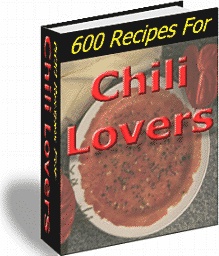 Ebook cover: 600 Recipes For Chili Lovers