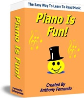 Ebook cover: Learn To Read Piano Music With Fun