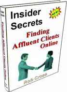 Ebook cover: Insider Secrets - Finding Affluent Clients Online